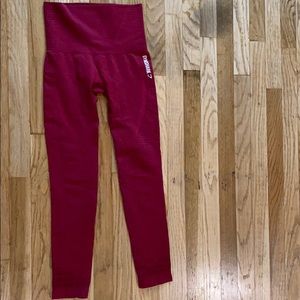 Gymshark seamless leggings burgundy/maroon